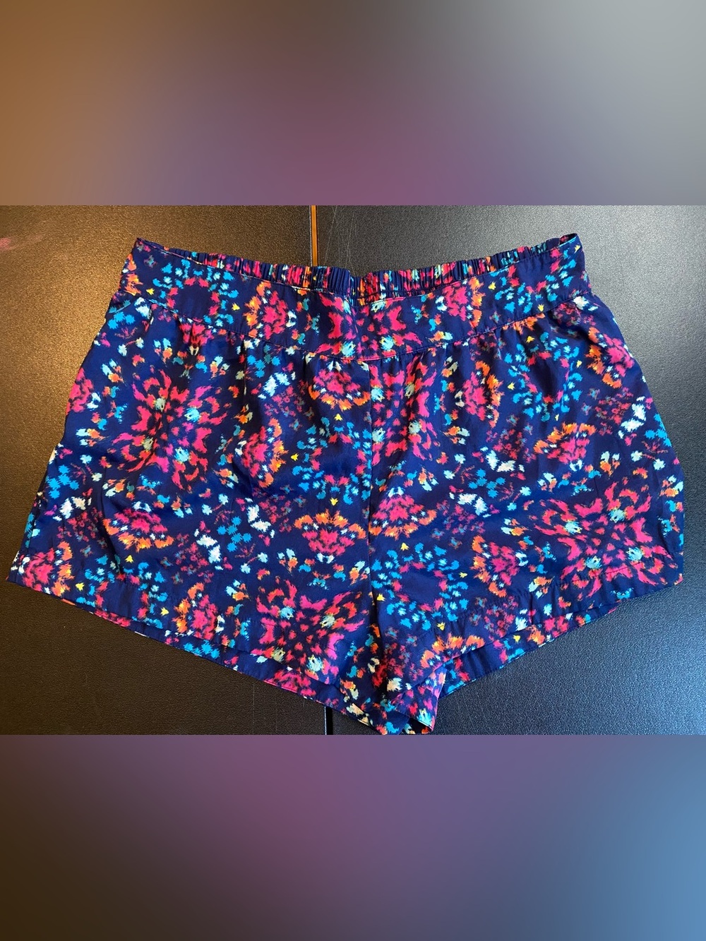 Floral-Pattern Athletic Shorts